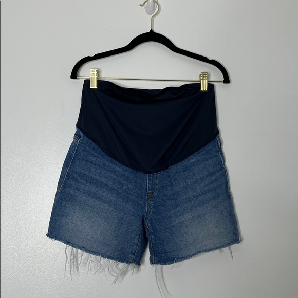 MADEWELL Maternity High-Rise Cut Off Denim Shorts  Sz 26 - Picture 1 of 7
